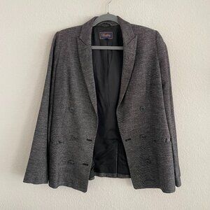 Buckley Tailors couble breasted blazer silver black woven